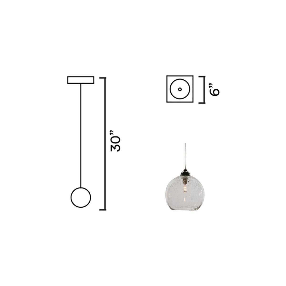 Systo Tramonto 01 Single Chandelier Square