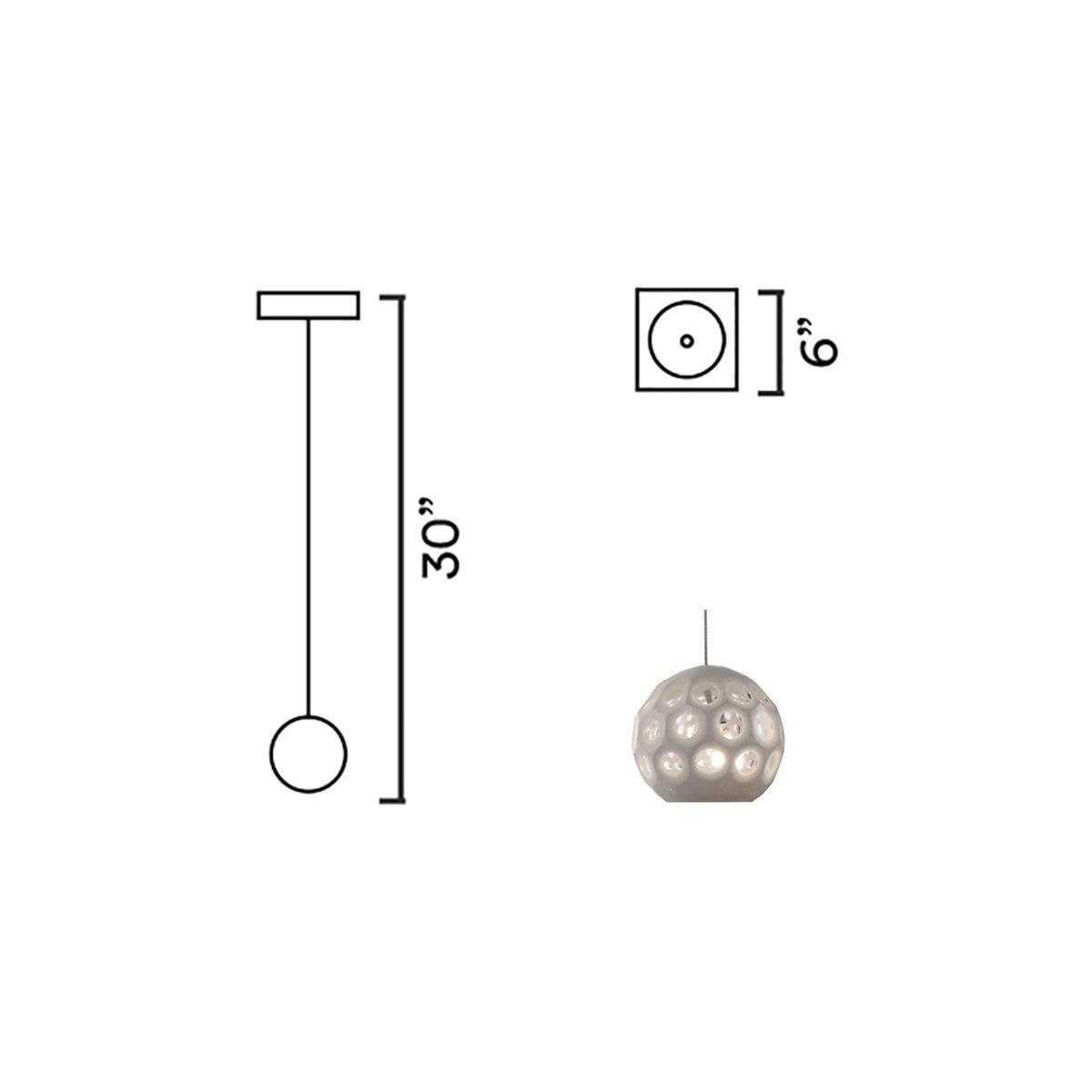Systo Petra 01 Single Chandelier Square