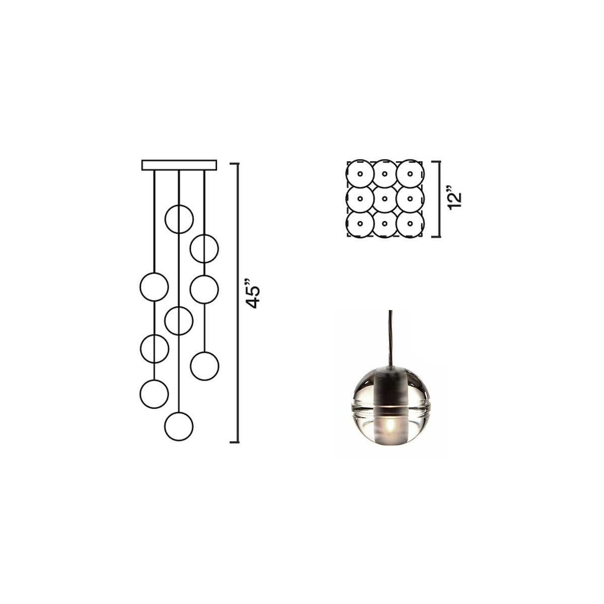 Systo Pallino 09 Chandelier Square