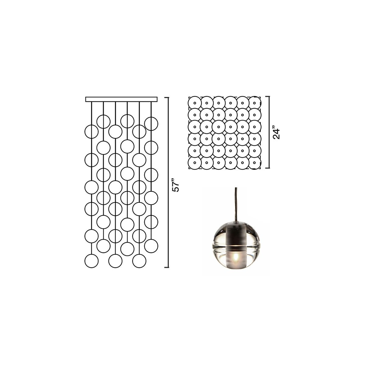 Systo Pallino 36 Chandelier Square