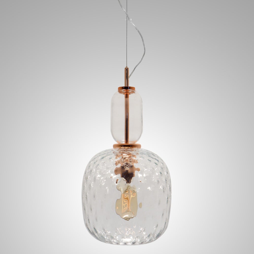 Hooray Harriet Pendant - Copper, Cristale Tuft Glass