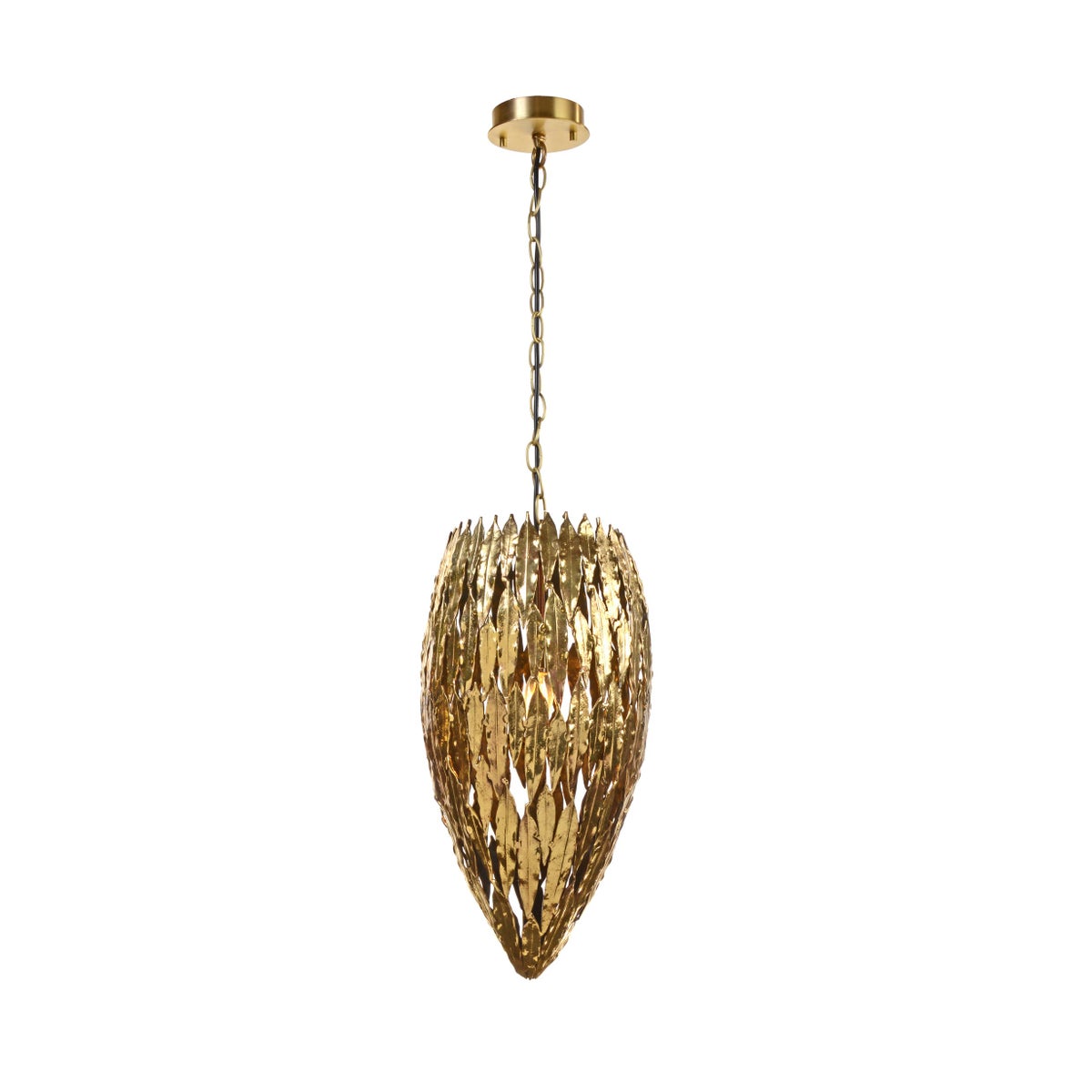 Abora Pendant (Tall) Round - Antique Brass