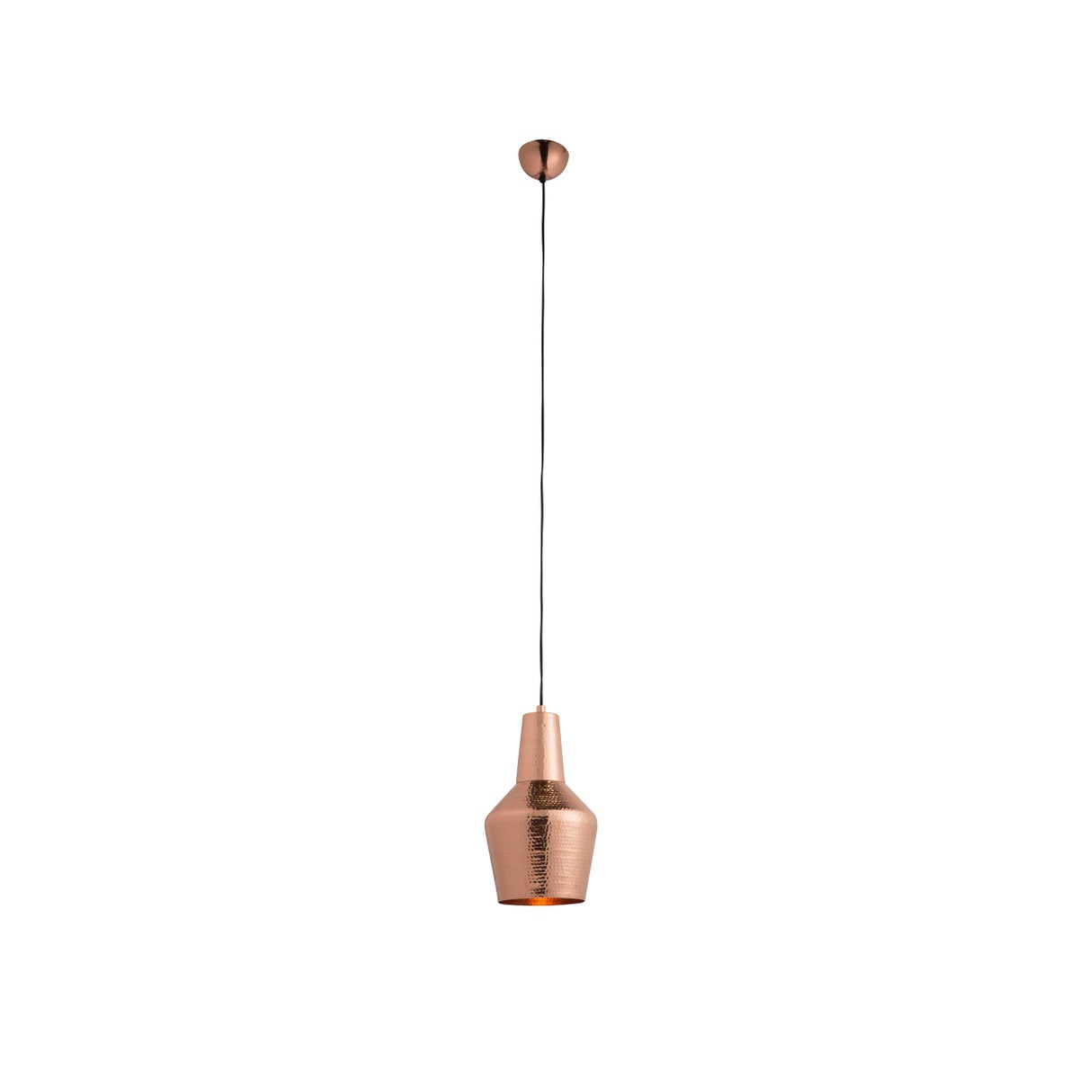 Nonna Pendant - Hammered Polished Copper