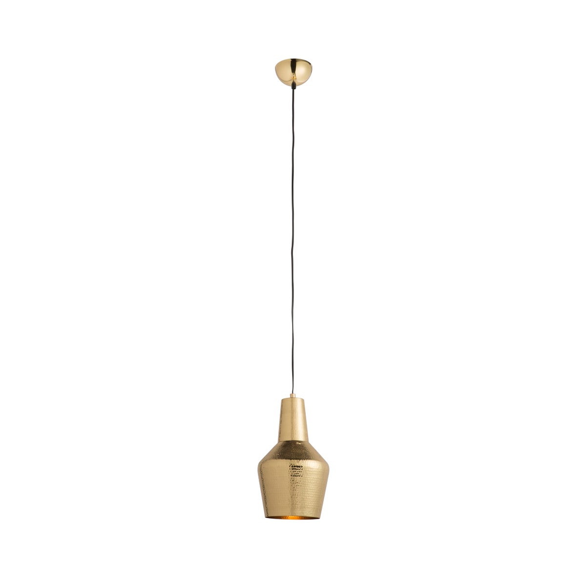 Nonna Pendant - Hammered Polished Brass