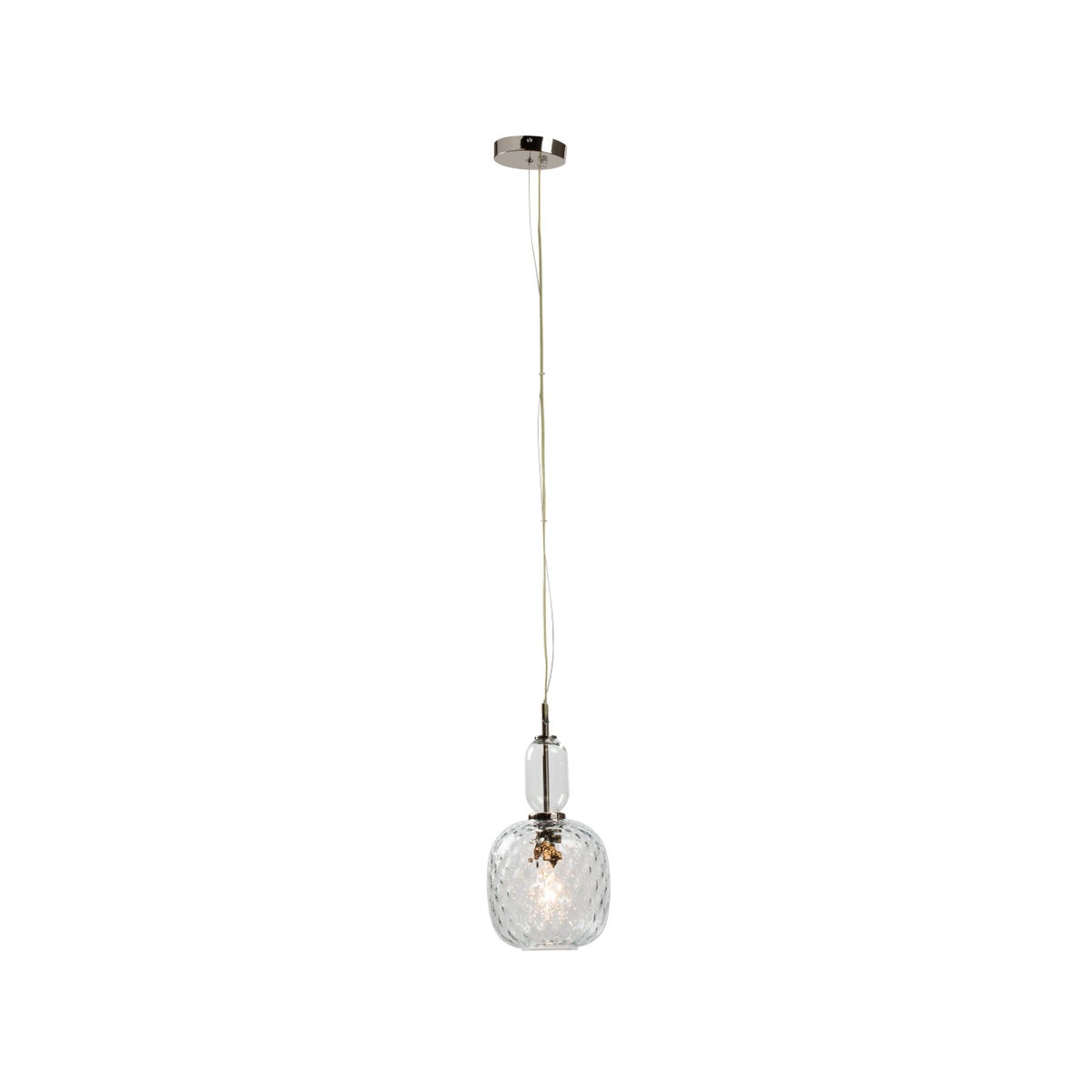 Hooray Harriet Pendant - Nickel, Cristale Tuft Glass