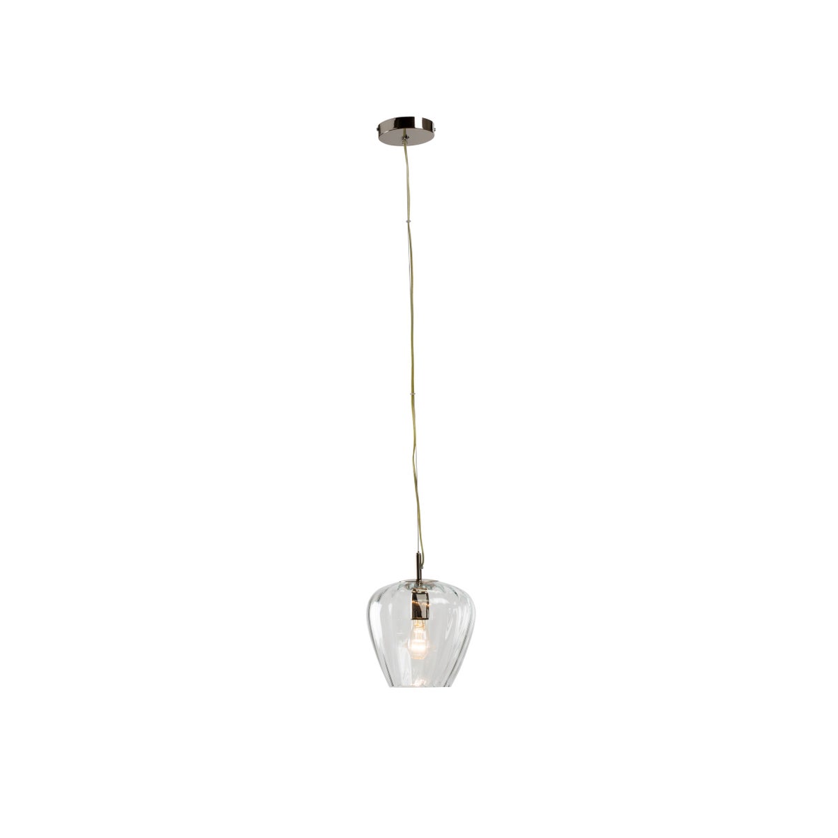 Hermione Pendant (Sm) - Nickel, Cristale Lineo Glass