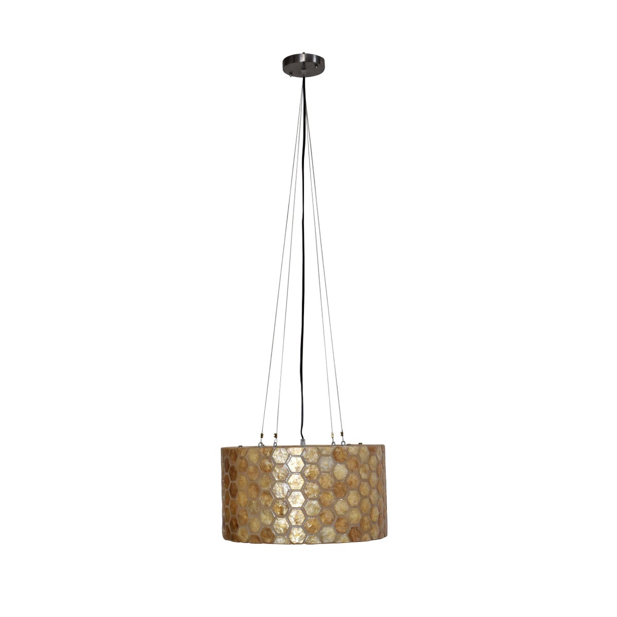 Kira Hexagon Pendant - Honey