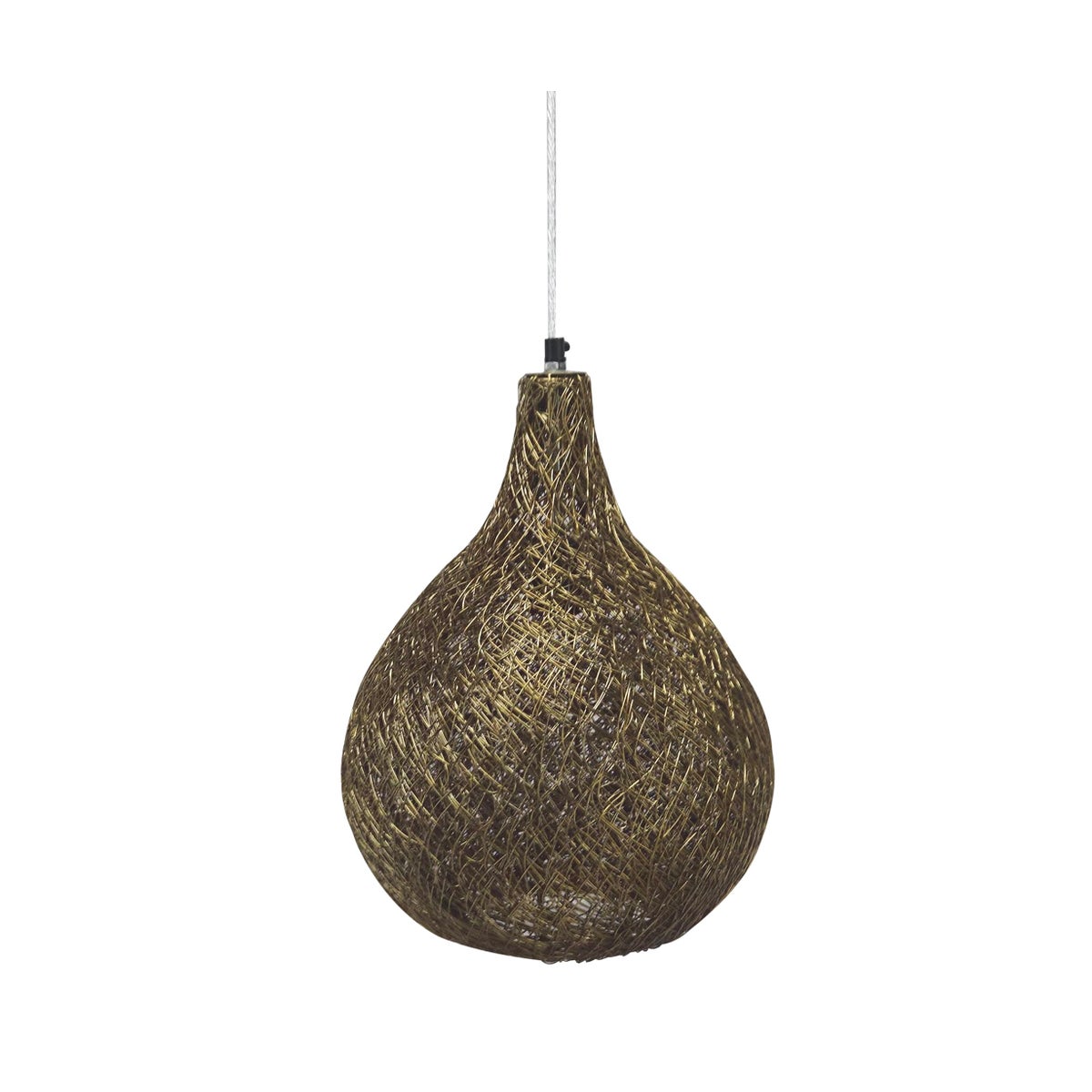 Mara Small Teardrop Pendant - Brass