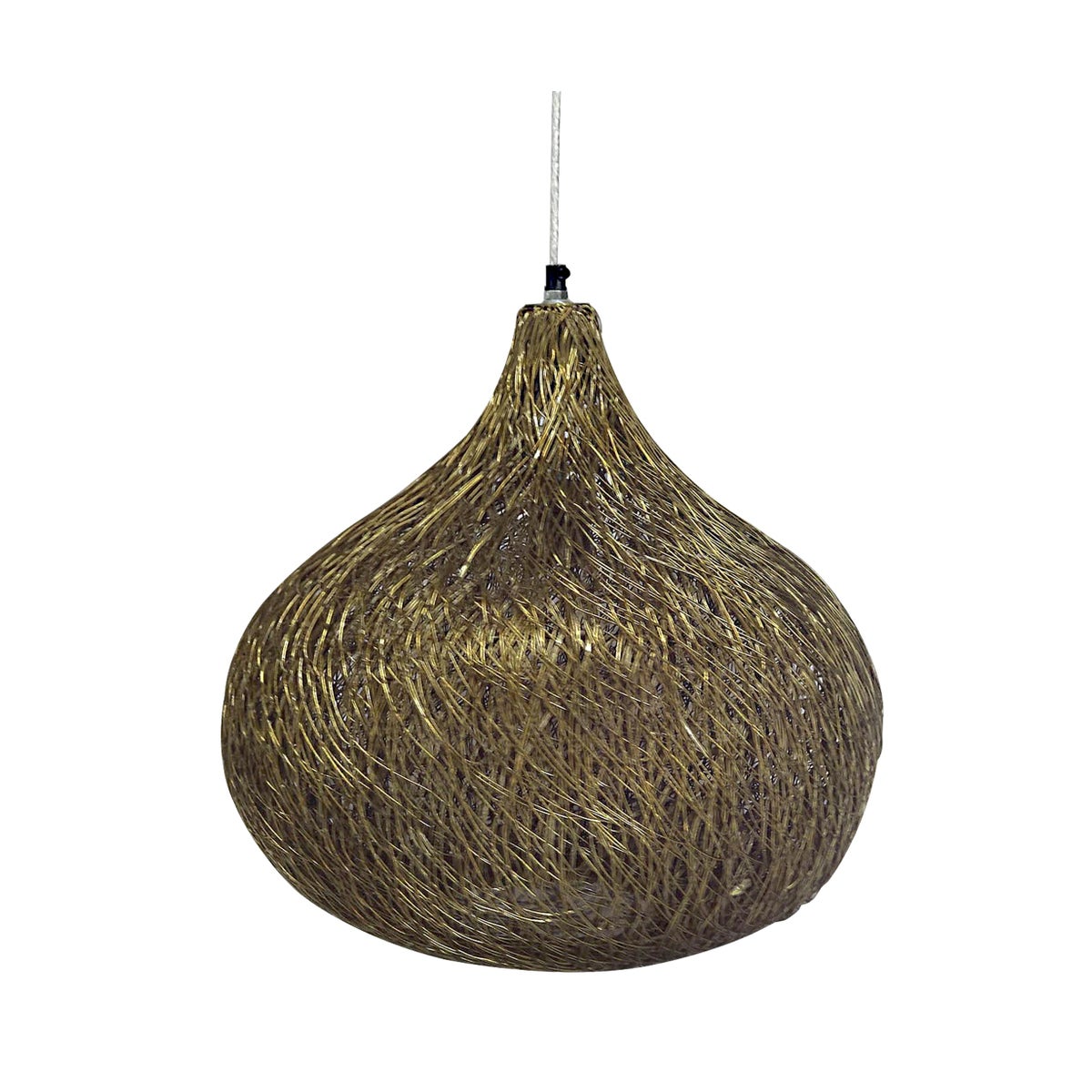 Mara Large Teardrop Pendant - Brass