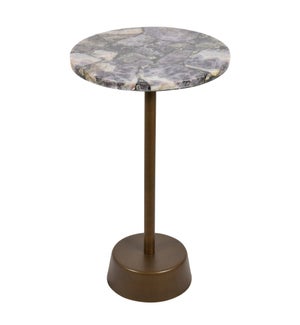 Estela Occasional Table - Amethyst Top, Rose Gold