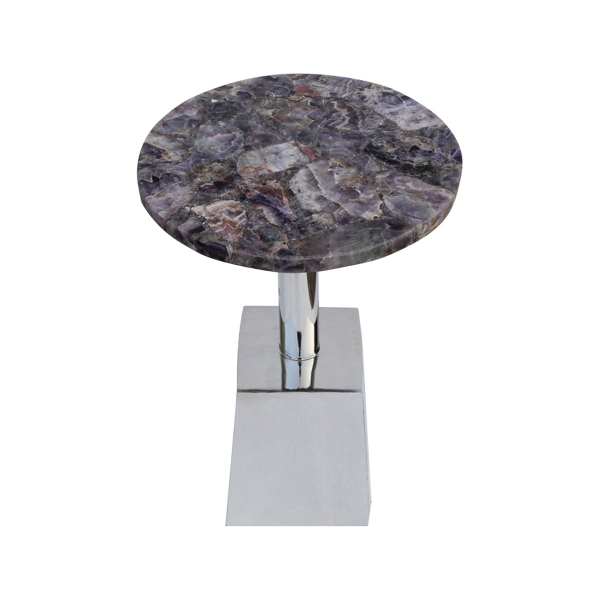 Billie Accent Table (Square) - Amethyst Top