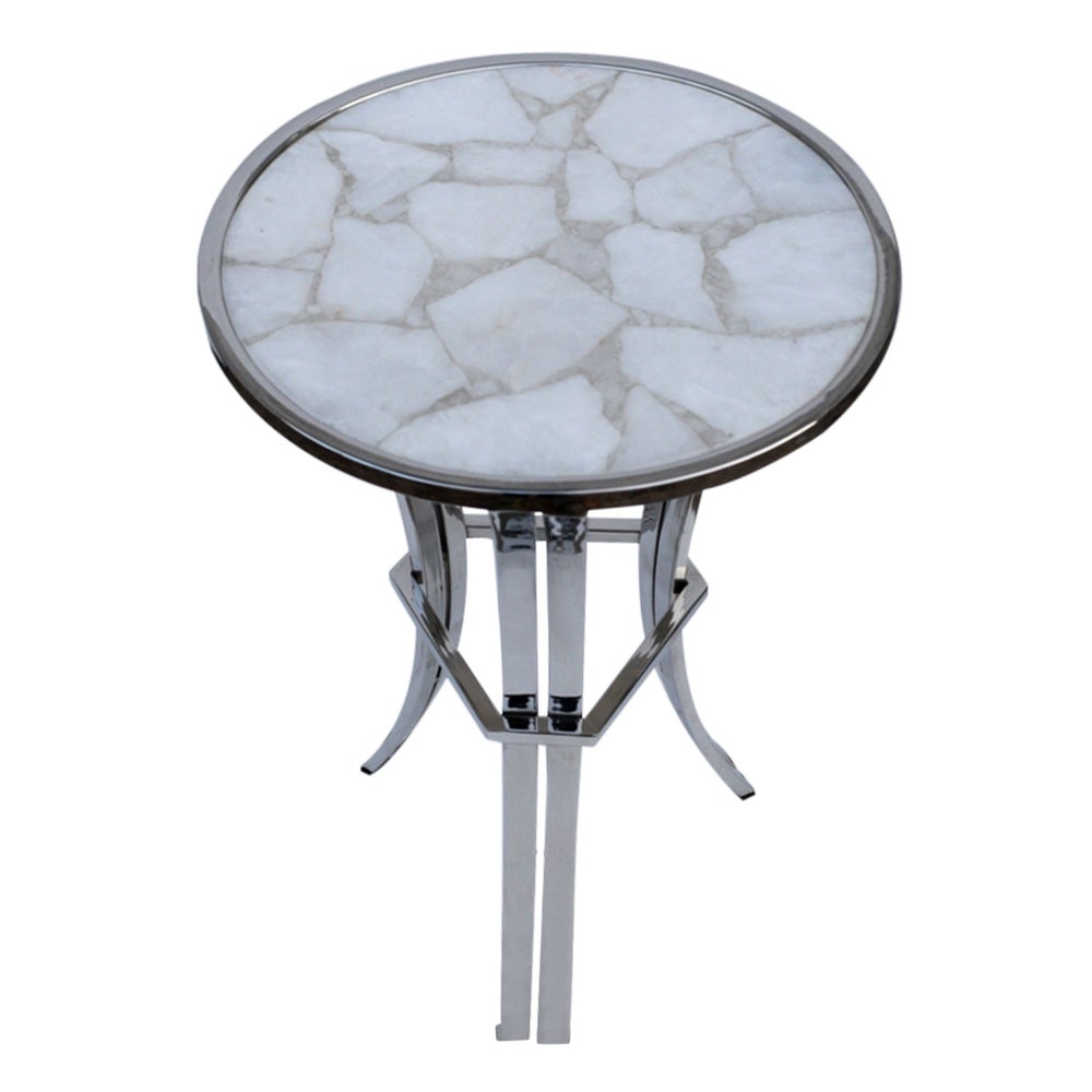 Billie Accent Table (Trio) - Polished Ivory Top