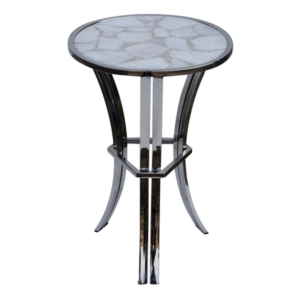 Billie Accent Table (Trio) - Polished Ivory Top