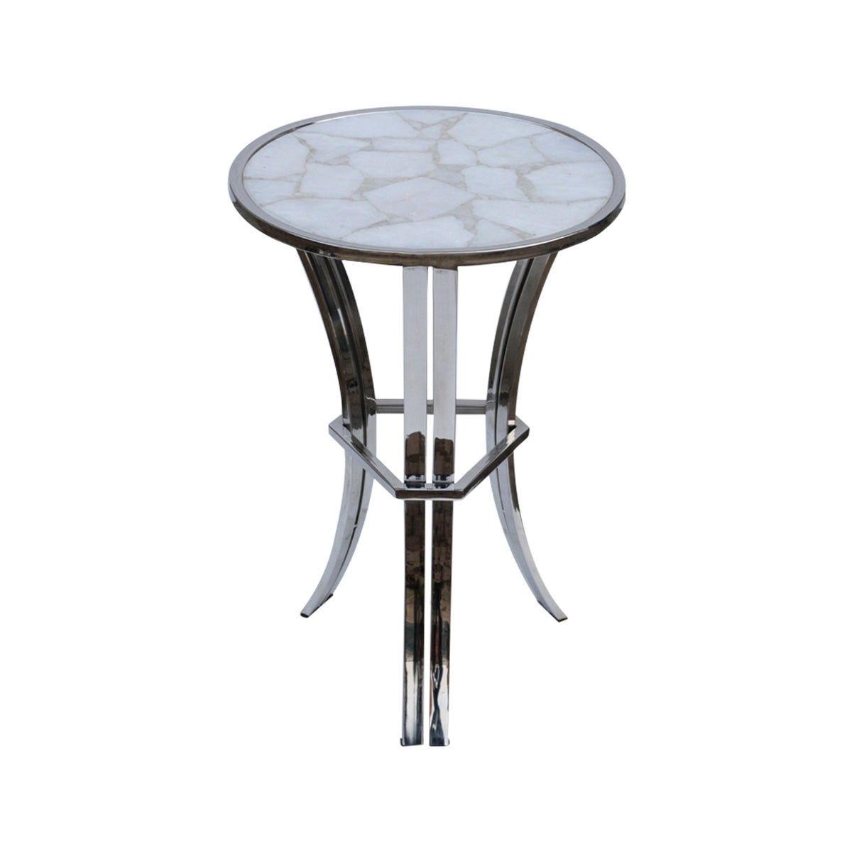 Billie Accent Table (Trio) - Polished Ivory Top