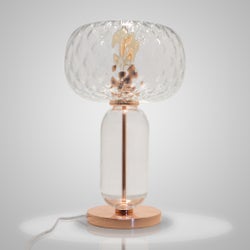 Hooray Henry Table Lamp - Copper, Cristale Tuft Glass