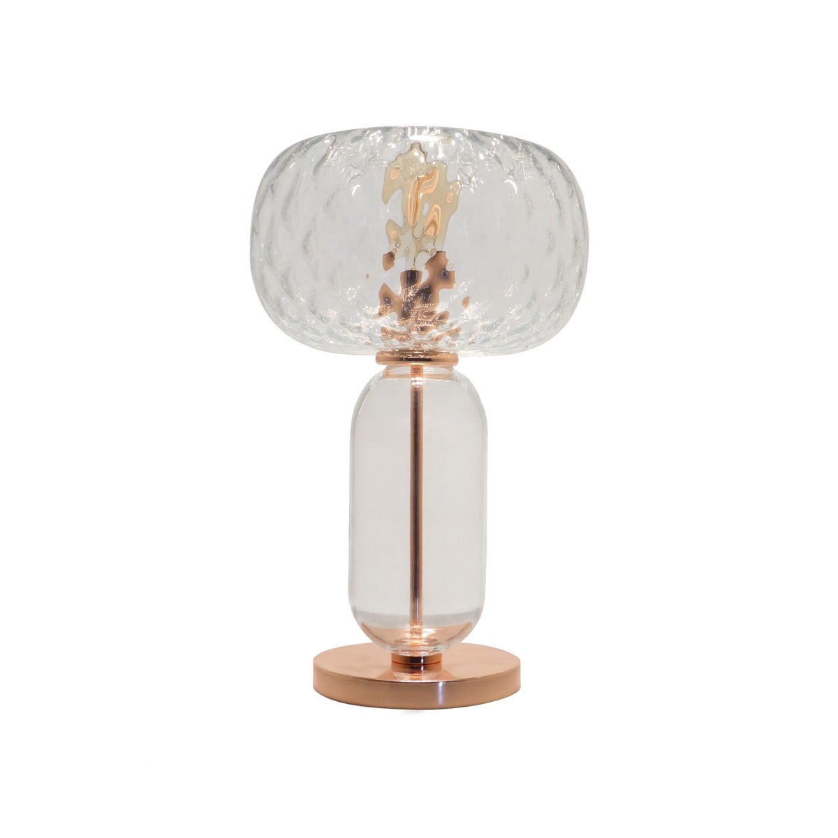 Hooray Henry Table Lamp - Copper, Cristale Tuft Glass