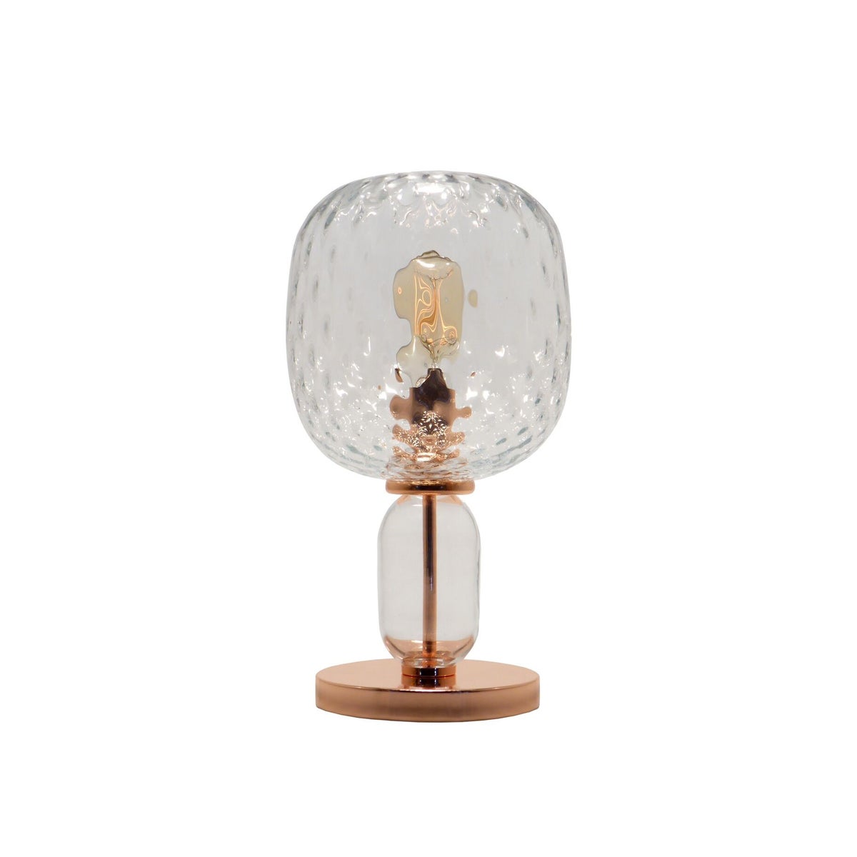 Hooray Harriet Table Lamp - Copper, Cristale Tuft Glass
