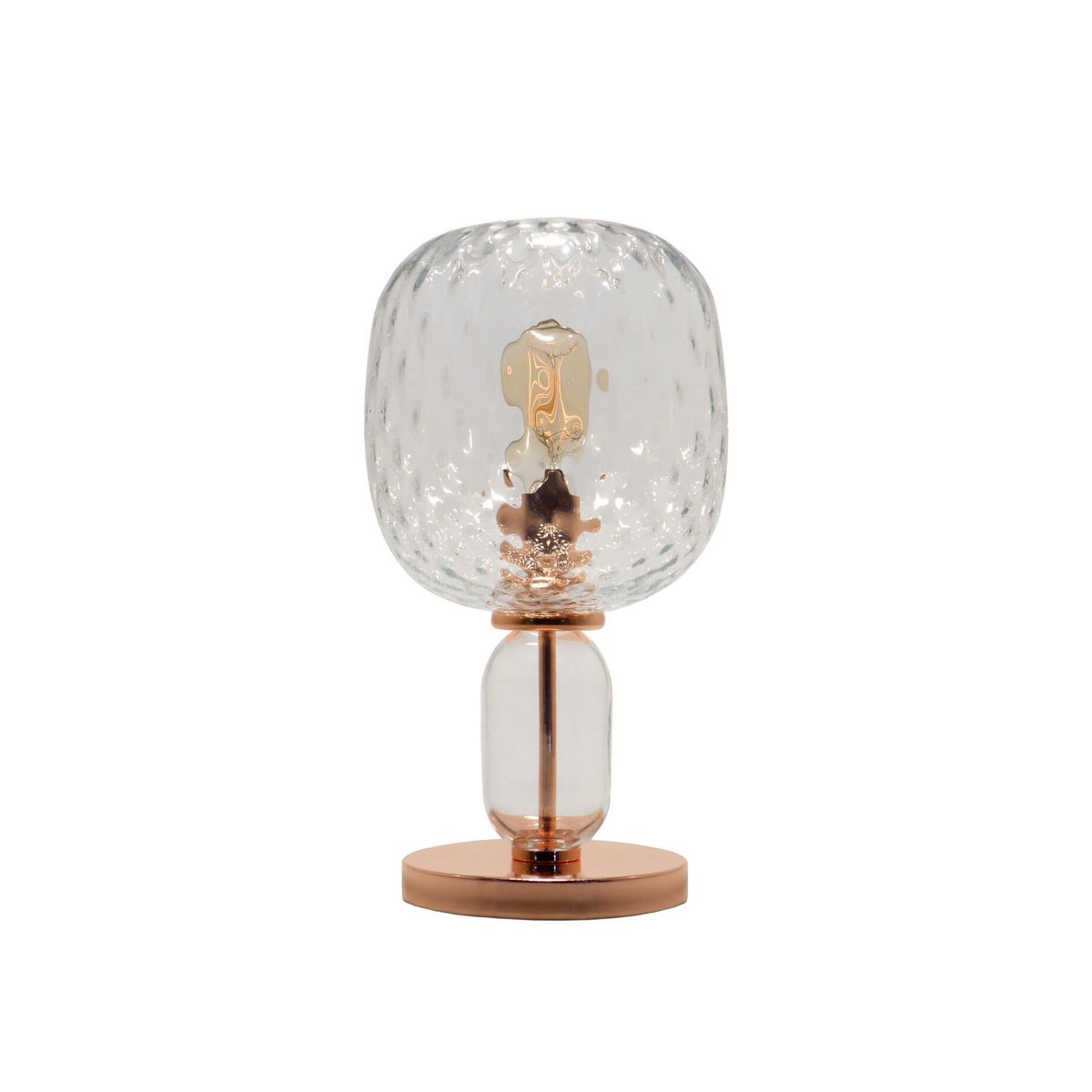 Hooray Harriet Table Lamp - Copper, Cristale Tuft Glass