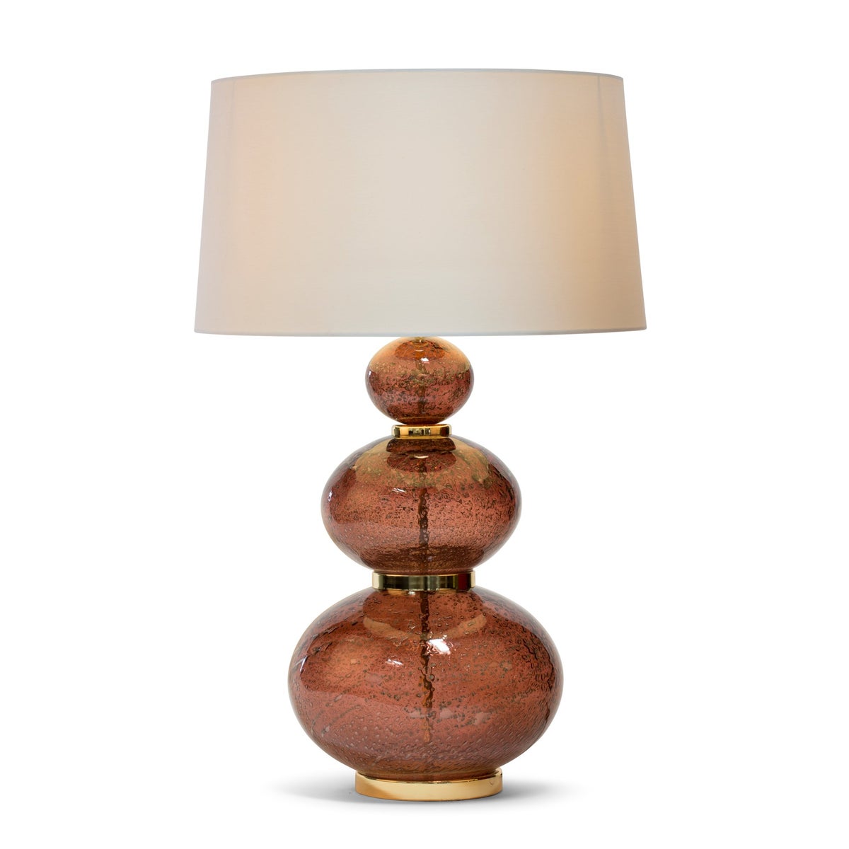 Maggie May Table Lamp - Brass, Marsala Lava Glass