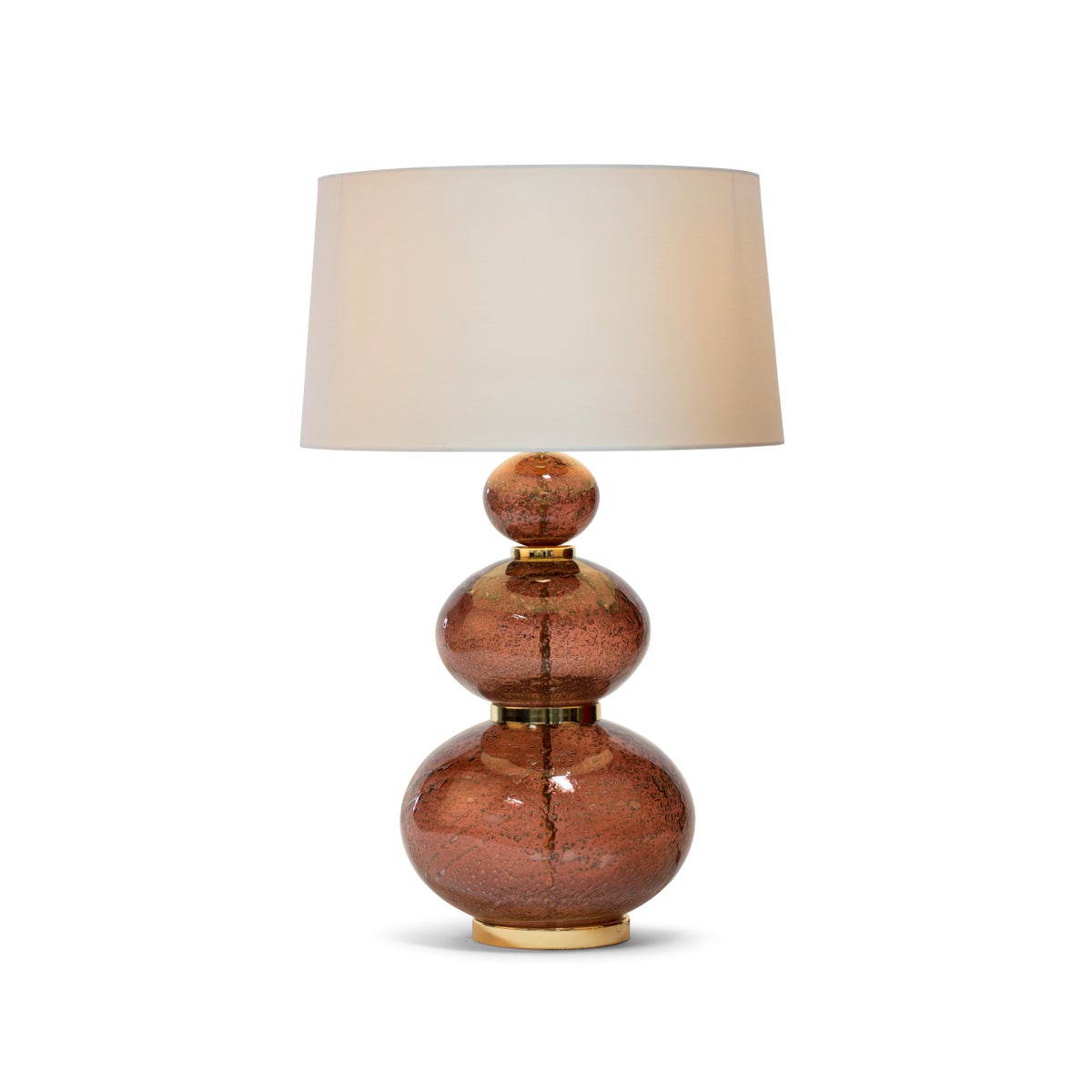 Maggie May Table Lamp - Brass, Marsala Lava Glass