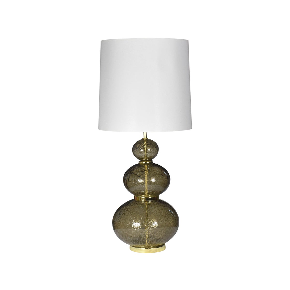 Maggie May Table Lamp - Vulkanic Glass, Smoke Brown