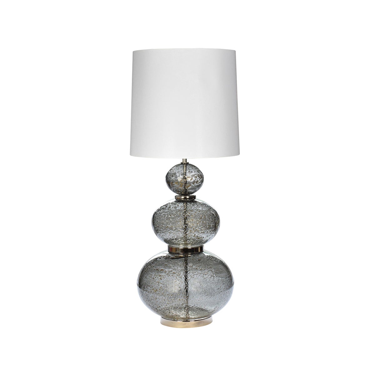 Maggie May Table Lamp - Vulkanic Glass, Smoke Grey