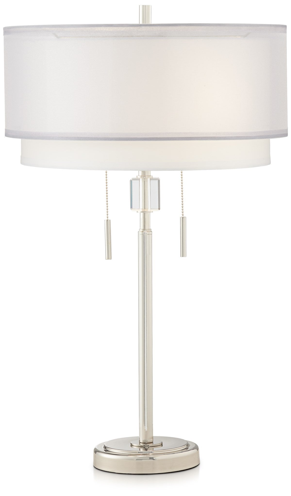 Possini Euro Geordi Double Shade Contemporary Table Lamp