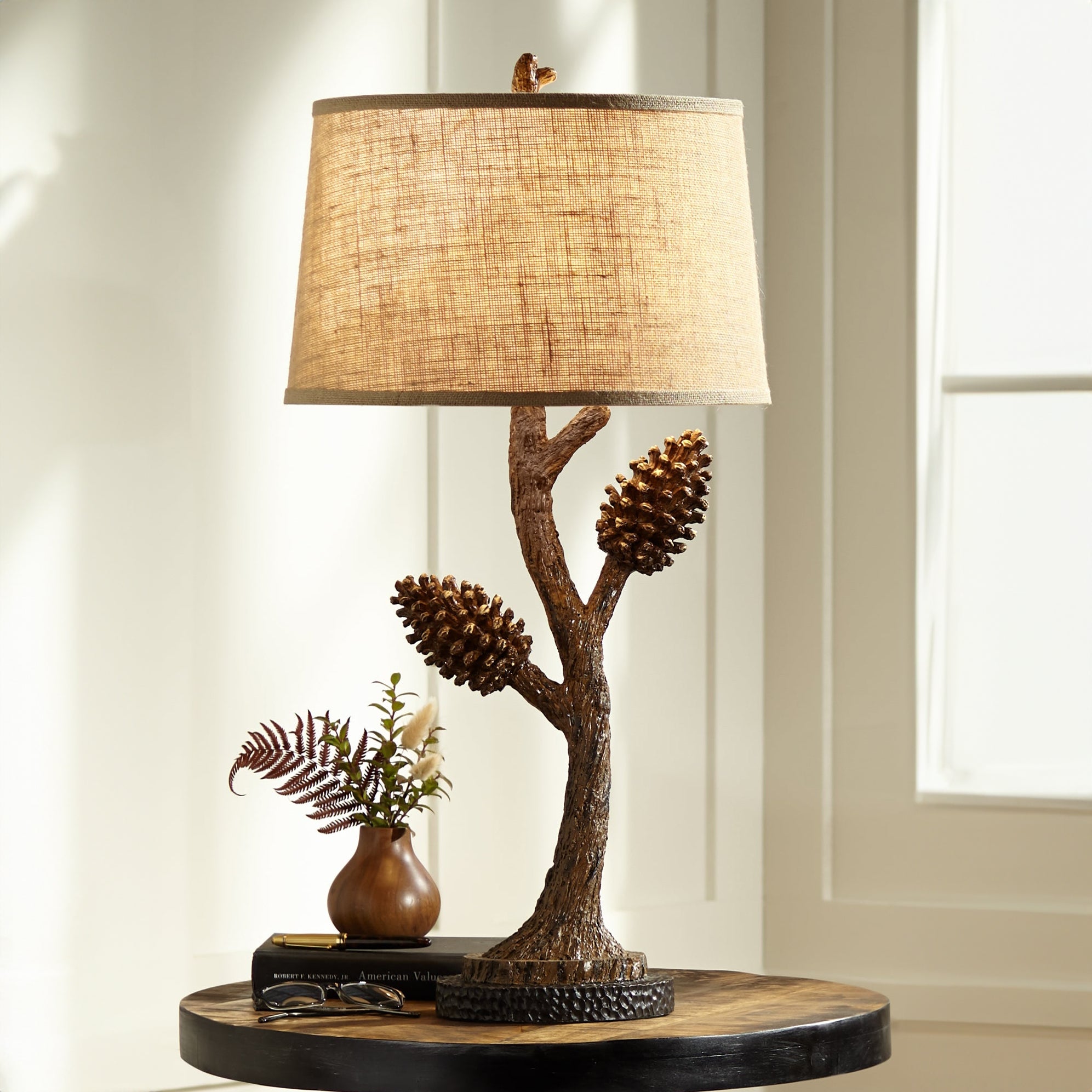 pine tree table lamp