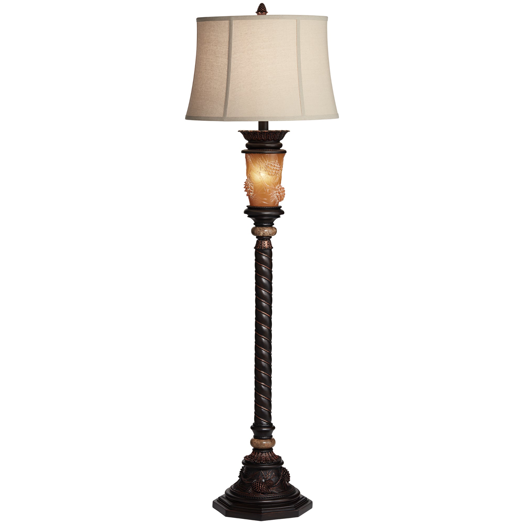 pine cone glow table lamp