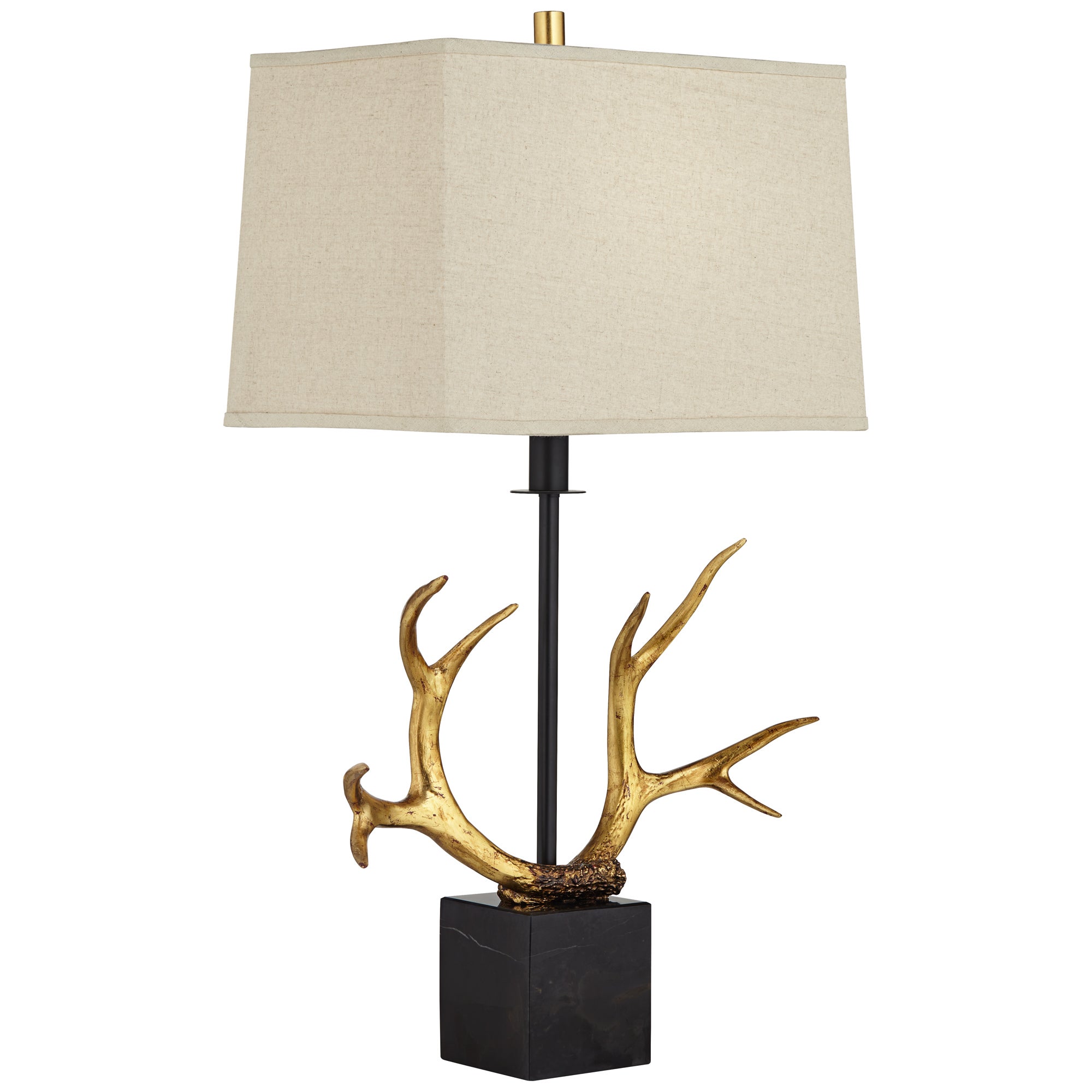 gold antler lamp