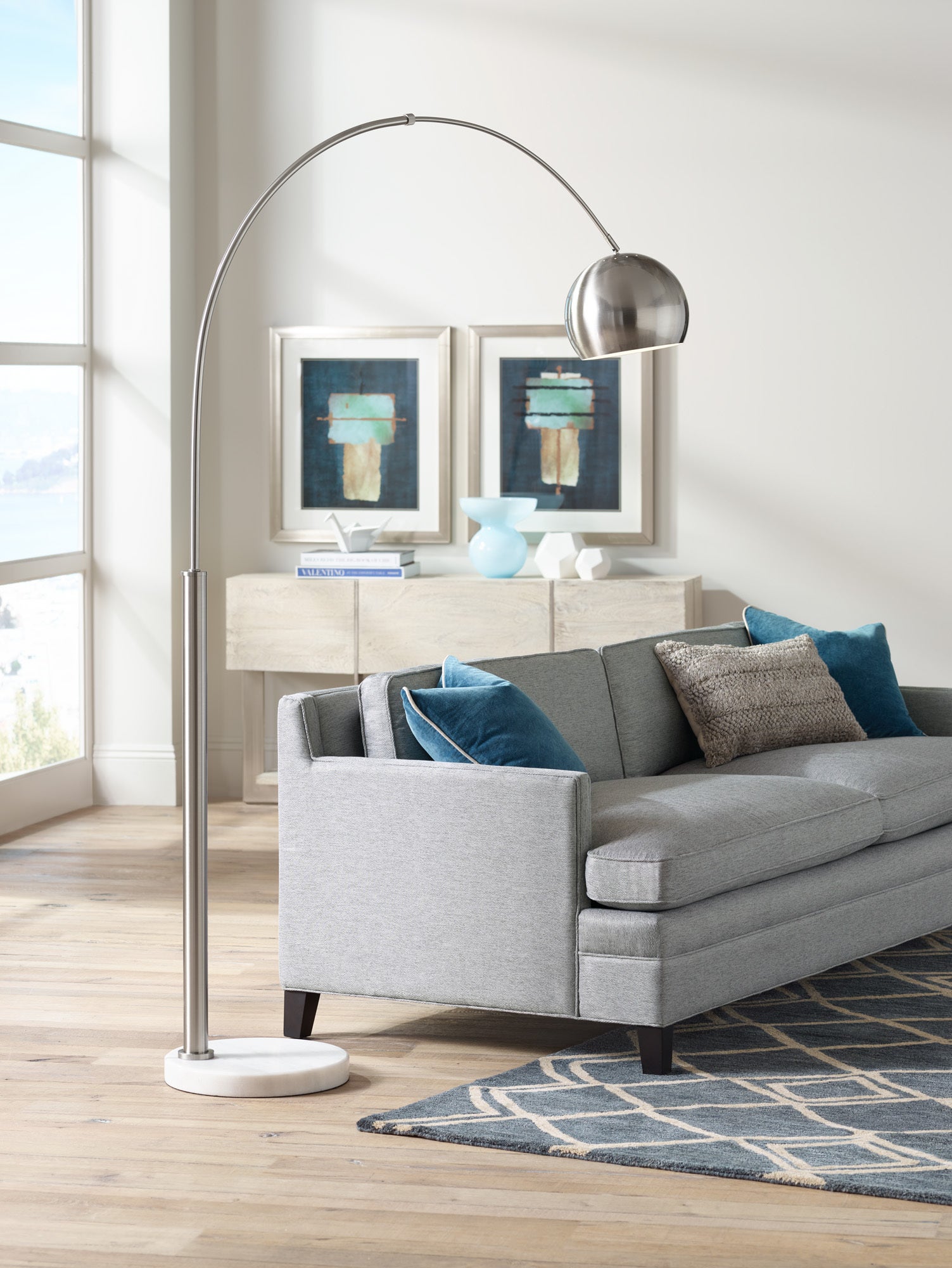 pacific coast basque arc floor lamp