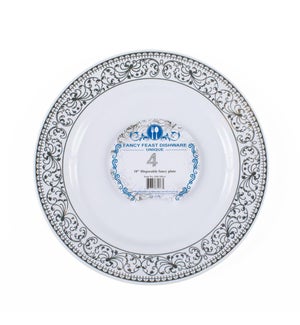 Disposable Dinner Plate Silver 10in 4PK.