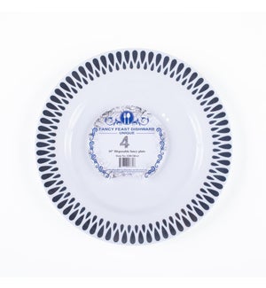 Disposable Dinner Plate Silver 10in 4PK.