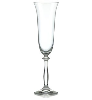 Angela - Bohemia Champagne Glass w/Stem 6pc Set  190ml
