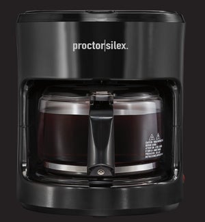 Proctor Silex 12 Cup Compact Programmable Coffee Maker , Black