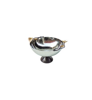 Footed Bowl S/S 9inch 3 tone