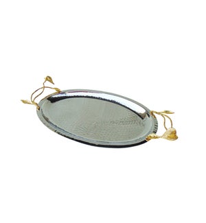 Oval Serving Tray S/S 15inch 3 tone