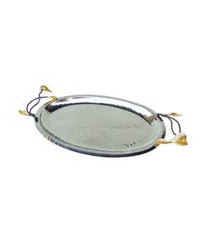Oval Serving Tray S/S 15inch 2 tone