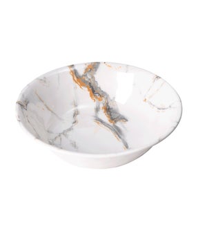 Melamine 7.5inch soup Plate With Dots Marble Design White