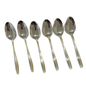 Dinner Spoon 6pc Set S/S Gold & Silver 100set/Case