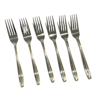 Dinner Fork 6pc Set S/S Gold & Silver 100set/Case