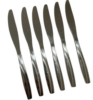 Dinner Knife 6pc S/S Set Silver 50set/Case