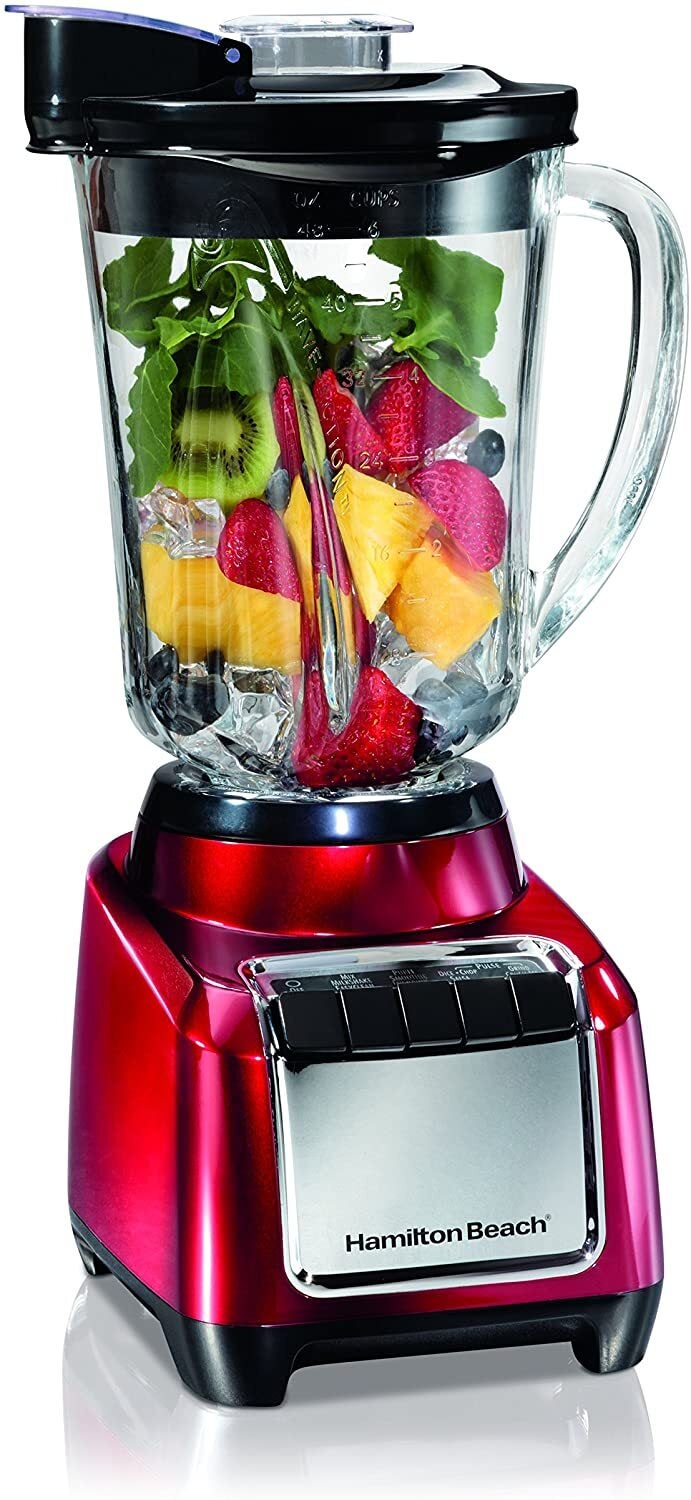 Hamilton Beach 700W Glass Blender Refurb Red - small appliances