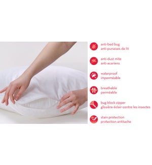 Wrapr Antibug Pillow Protector Pair Queen 20B
