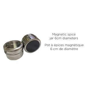 MAGNETIC SPICE JAR DIAM. 6CM, 24/B 48/ctn