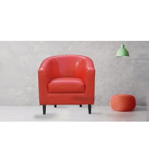 PU red Accent Tub Chair 76x68x78cm