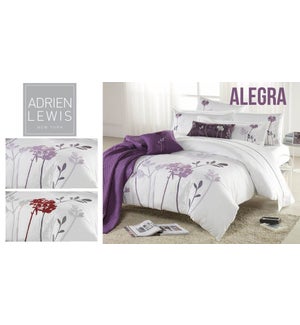 Alegra 5pc Embroidered Comforter Set Lavender King 4/B