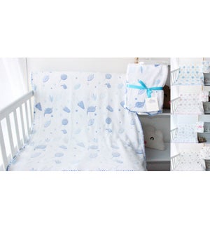 Plush baby Blanket- blue balloons-30x40-12/b