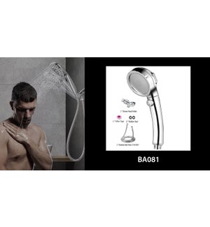 3-Setting Hand Held Shower Head Set with stop button 12/B