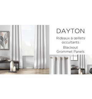 DAYTON BLACKOUT-Silver-52x84-GROMMET PANEL 12B